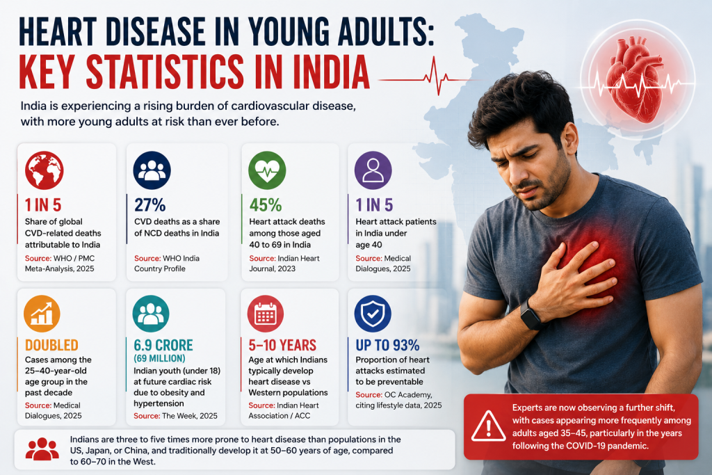 Heart Disease in Young Adults Key Statistics in India