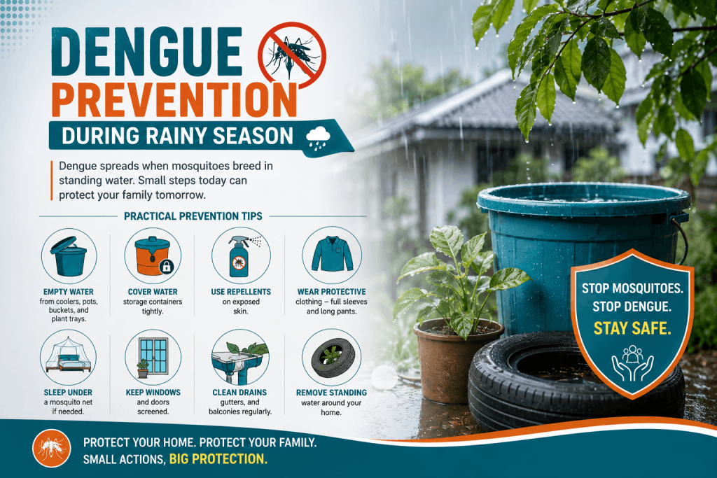 Dengue prevention during rainy season